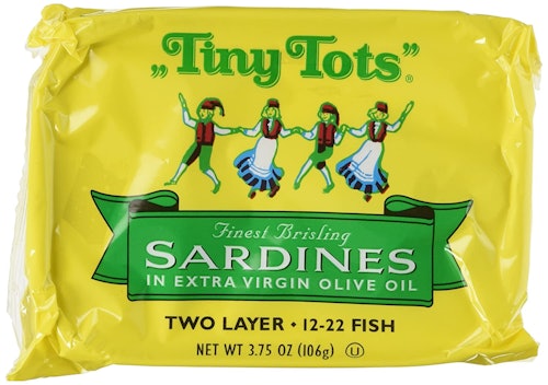 King Oscar "Tiny Tots" Finest Brisling Sardines in Extra Virgin Olive Oil