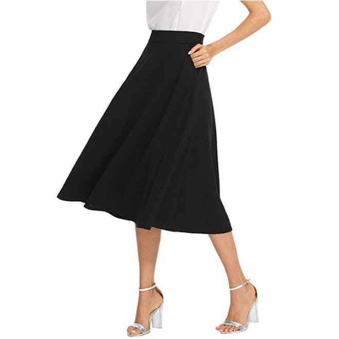 SheIn High Waist Pleated Midi Skirt