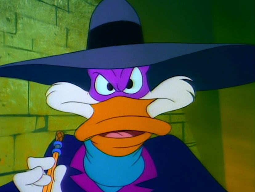 Darkwing Duck is voiced by noted voice actor Jim Cummings.