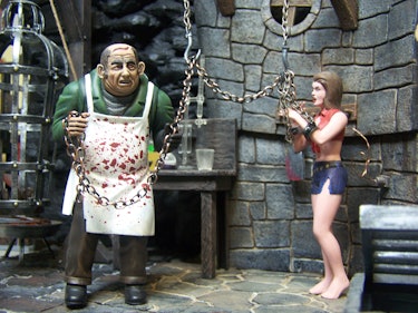 Aurora Monster Scenes model kit photo featuring Dr. Deadly and The Victim