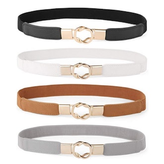 WERFORU Skinny Stretch Belt (Set of 4)