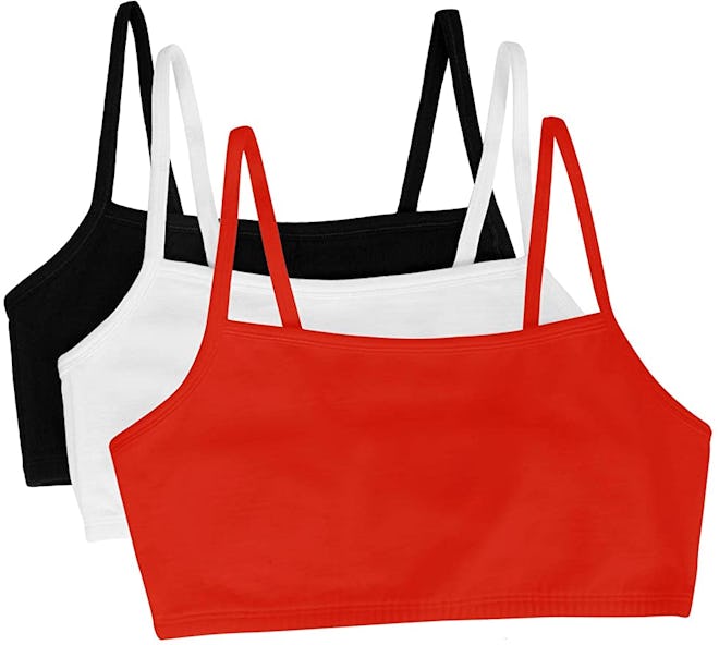 Fruit of the Loom Spaghetti Strap Cotton Pullover Sports Bra