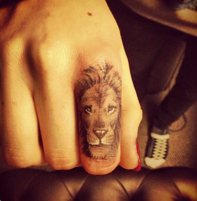 lion tattoos with leo