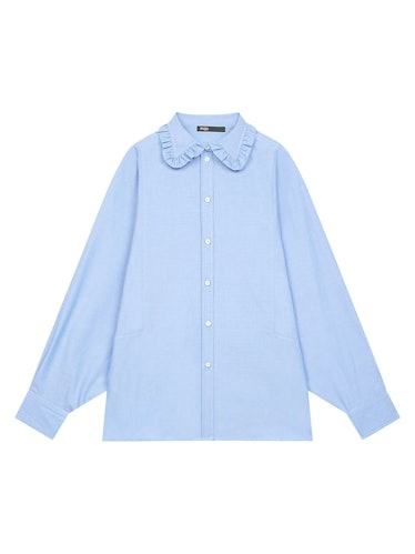 Ruffled Peter Pan Collar Shirt from Maje, available on Saks Fifth Avenue.
