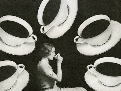 woman drinking coffee 