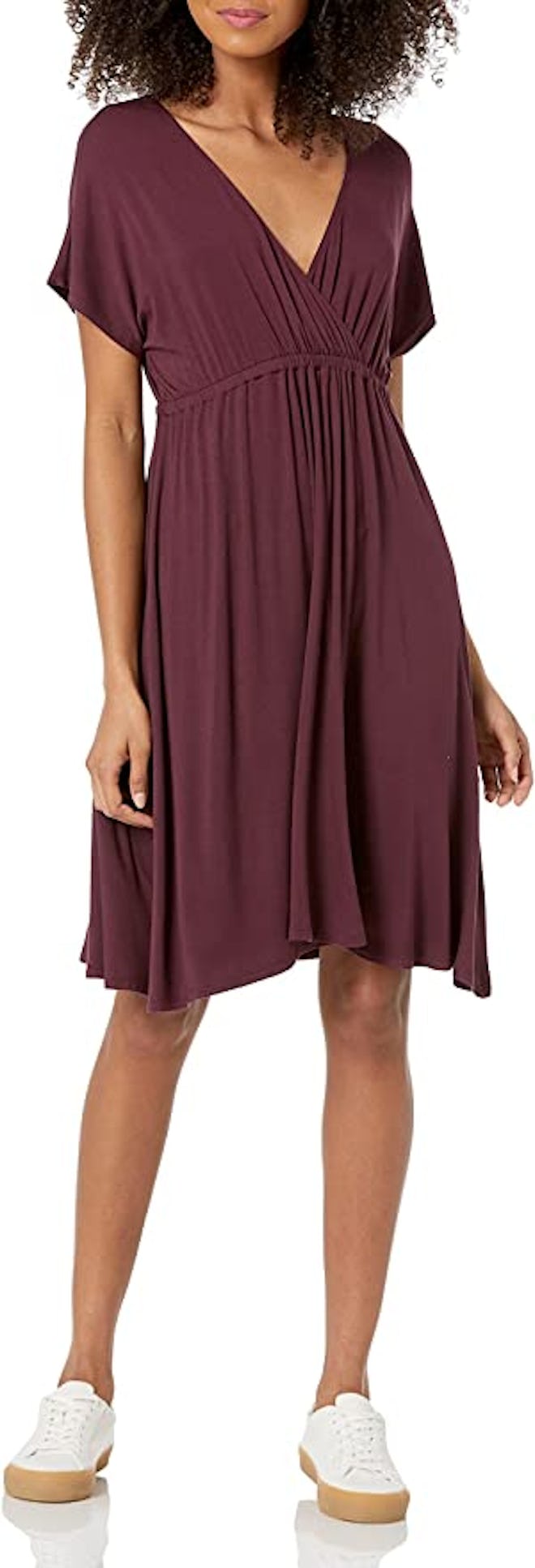 Amazon Essentials Women's Solid Surplice Dress