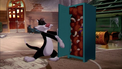Sylvester the Cat in Space Jam. Warner Bros. and HBO Max.