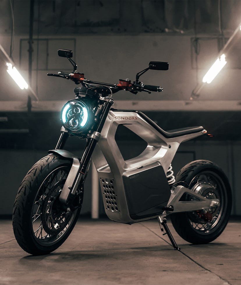 Sondors Metacycle electric motorcycle. EV. EVs. E-motorcycle. E-bikes. EVs. Electric vehicles.