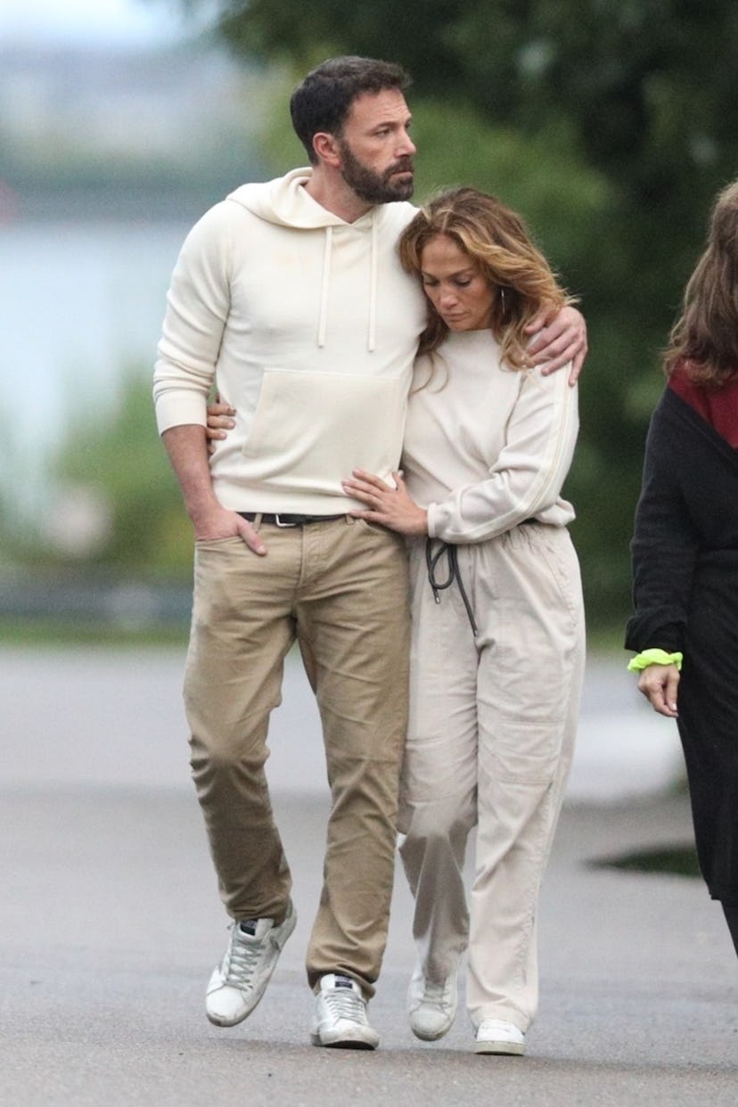 Ben Affleck and Jennifer Lopez celebrate the Fourth of July with matching outfits in the Hamptons.