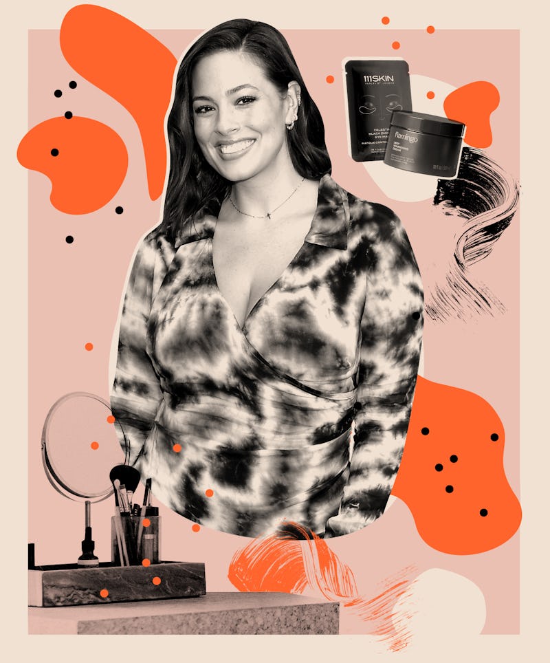 Ashley Graham tells Bustle about her skin care faves, makeup must-haves, and the DIY remedy she turned to for postpartum hair loss.