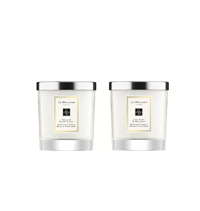 Jo Malone Peony & Blush Suede and Lime Basil & Mandarin Scented Home Candle Set