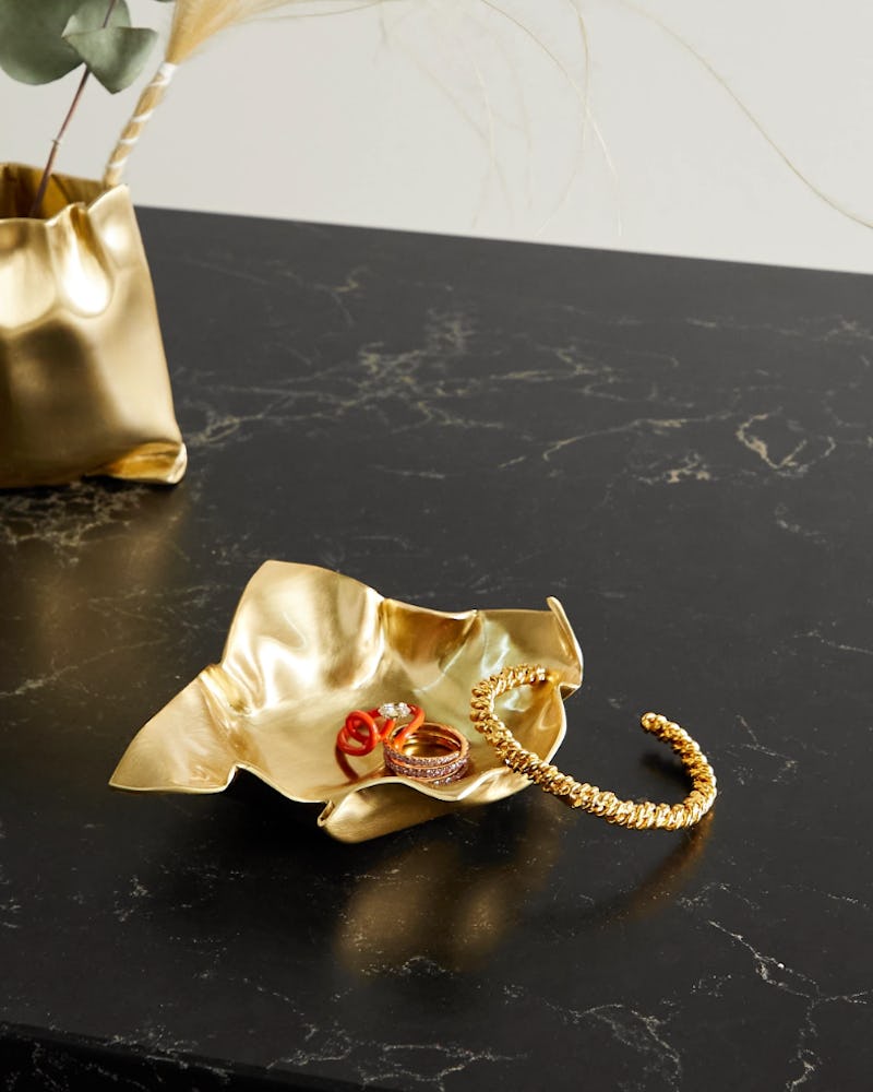 Completedworks' new Housewares collection includes a gold-tone dish