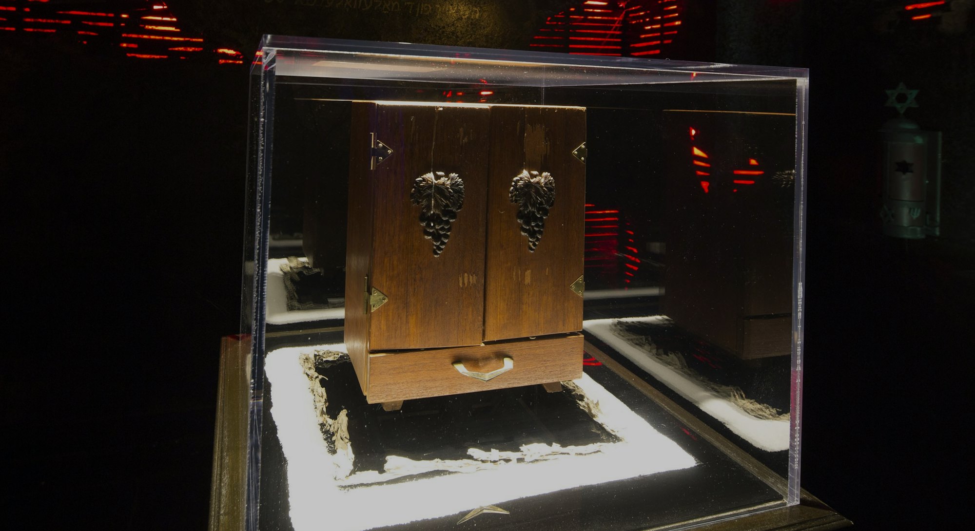 The Dybbuk Box on display at the Haunted Museum in Las Vegas