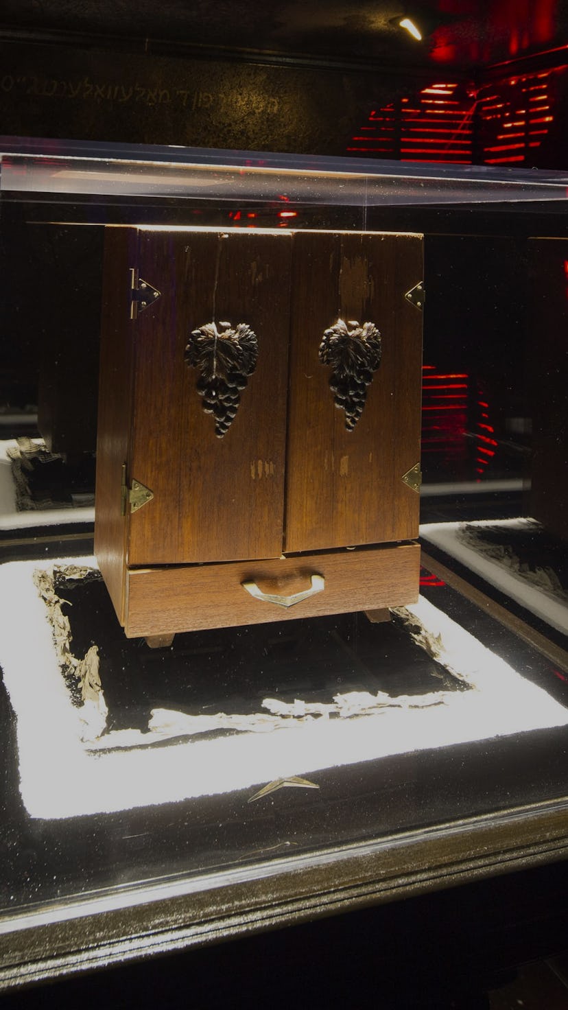 The Dybbuk Box on display at the Haunted Museum in Las Vegas