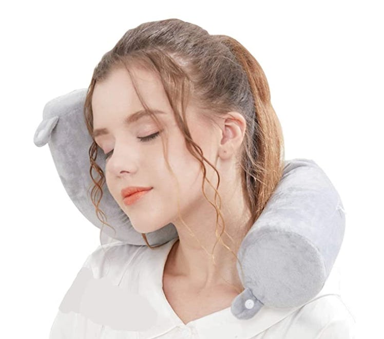 Lucear Twist Memory Foam Travel Pillow