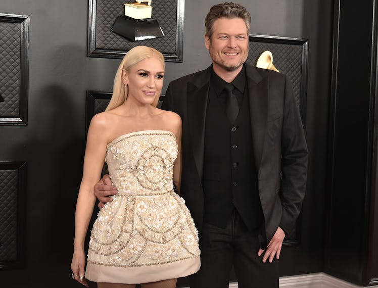 Blake Shelton and Gwen Stefani attending the 2020 Grammy Awards.