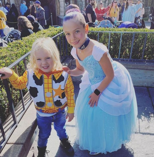 Pink and Carey Hart's kids, Willow and Jameson, at Disneyland on January 19, 2020. 