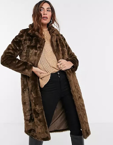 Urban Code Longline Faux Fur Coat 