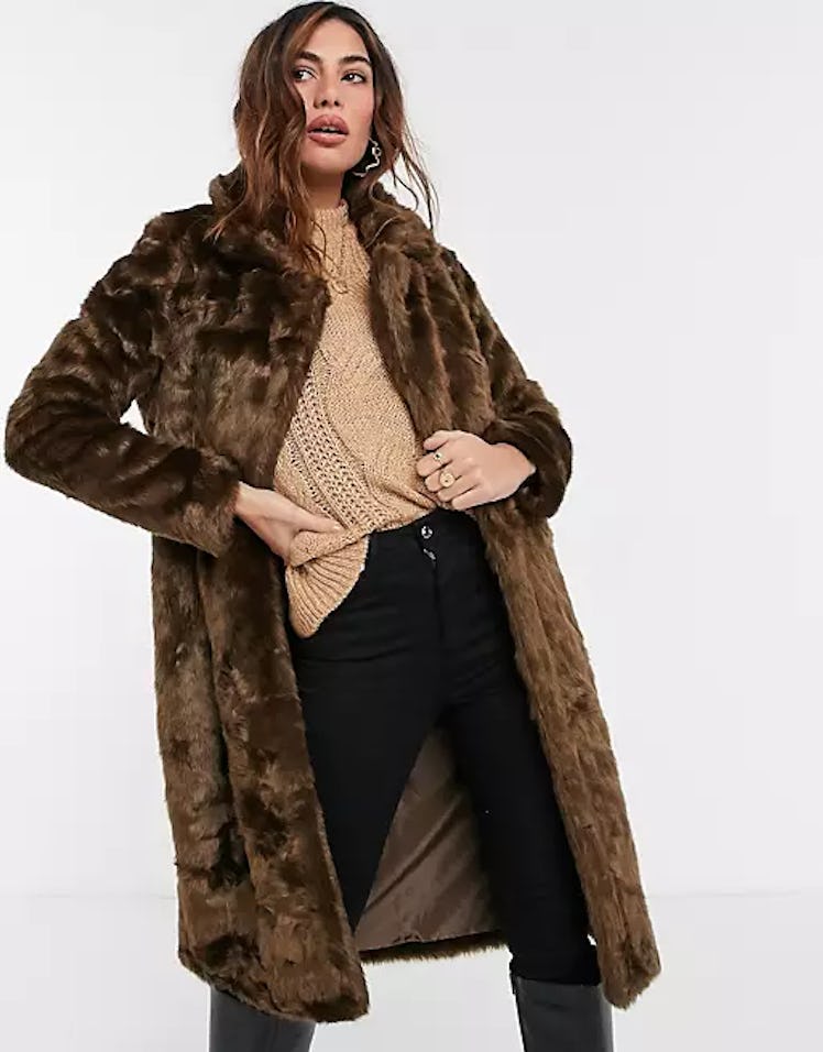 Urban Code Longline Faux Fur Coat 