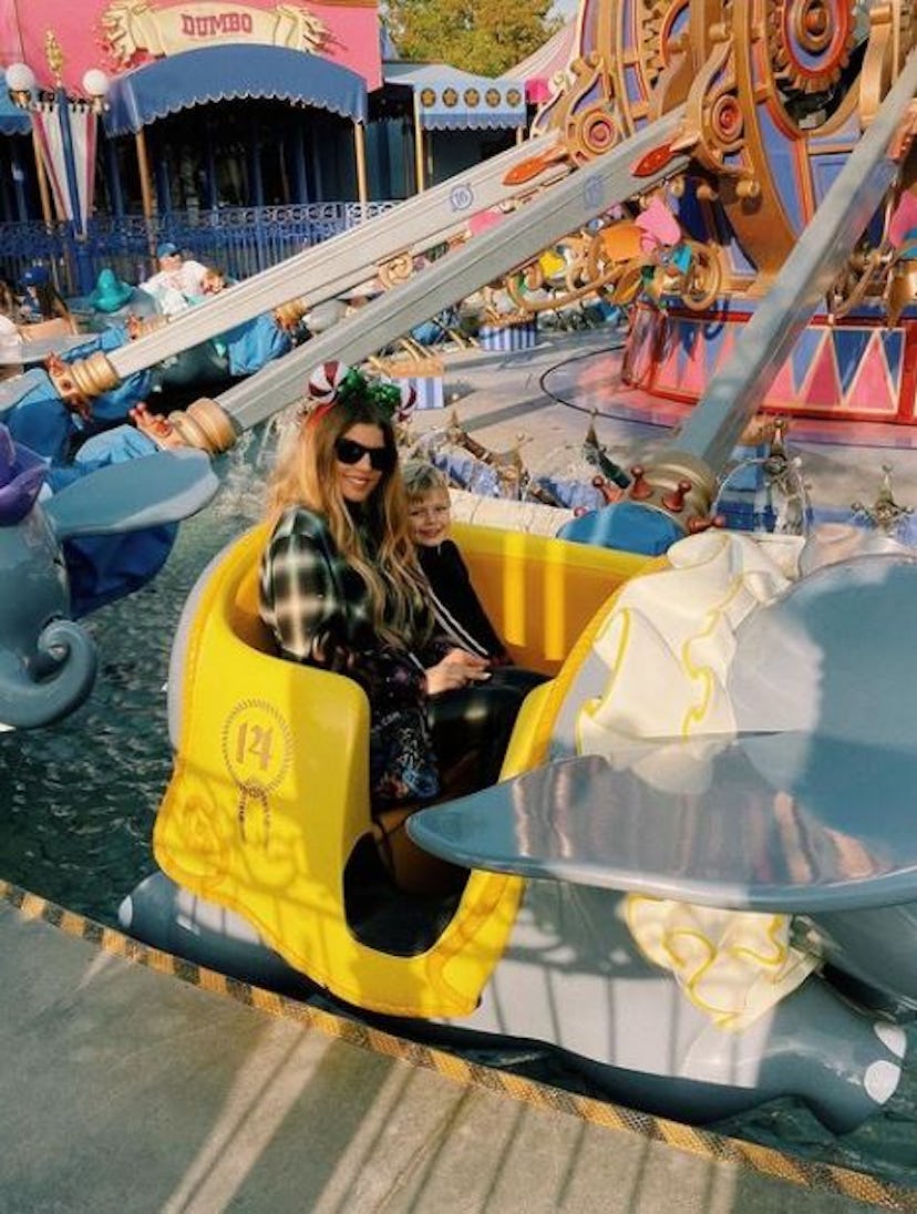 Fergie and son, Axl Jack, at Disneyland on January 2, 2020.