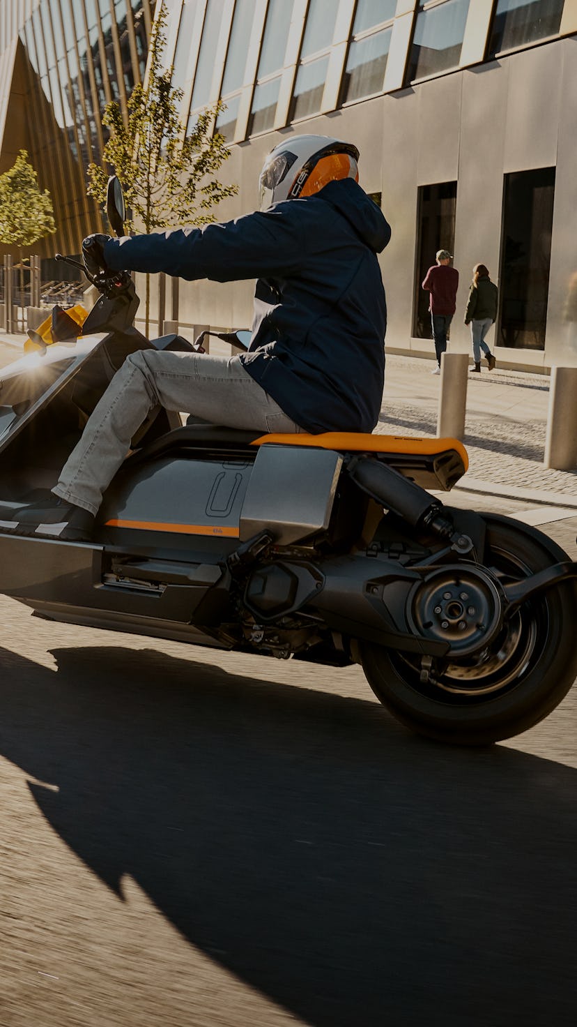 A picture of BMW's CE 04 electric scooter. E-scooter. Electric vehicle. EV. EVs. Electric cars.