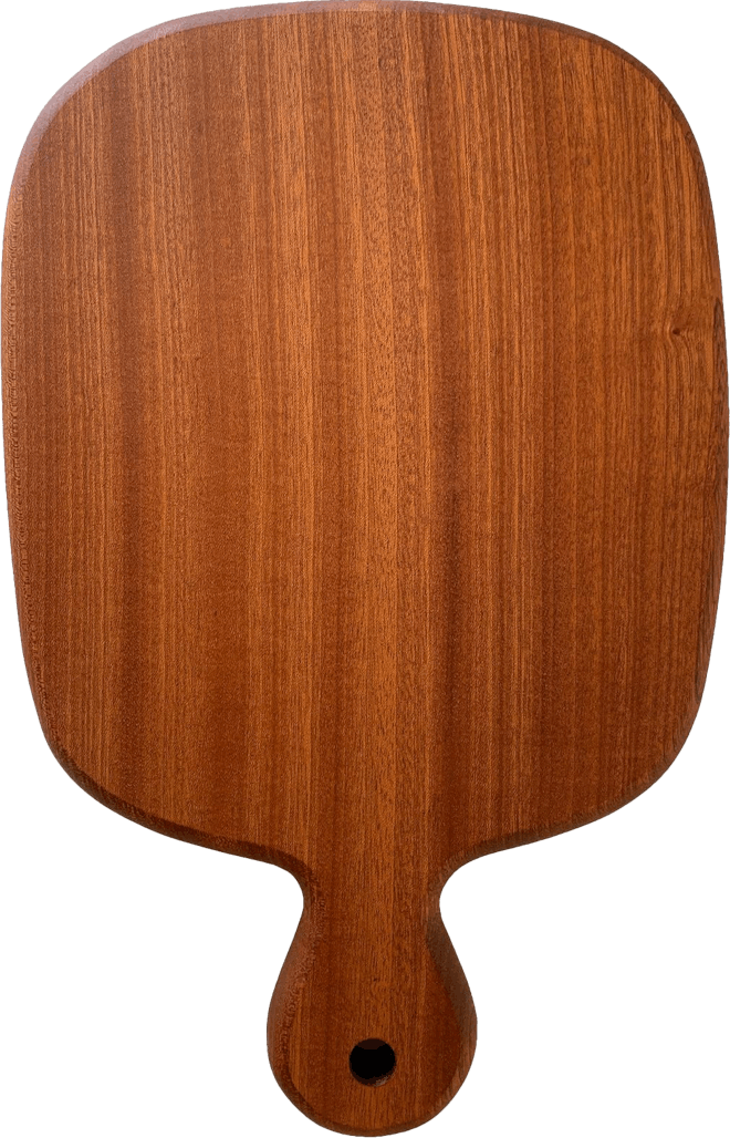 Sapele Cutting/Charcuterie Board with Curved Handle