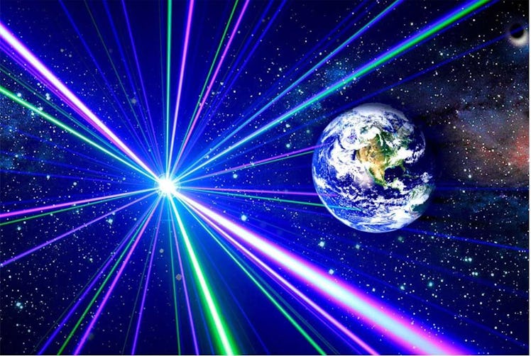 lasers surrounding earth