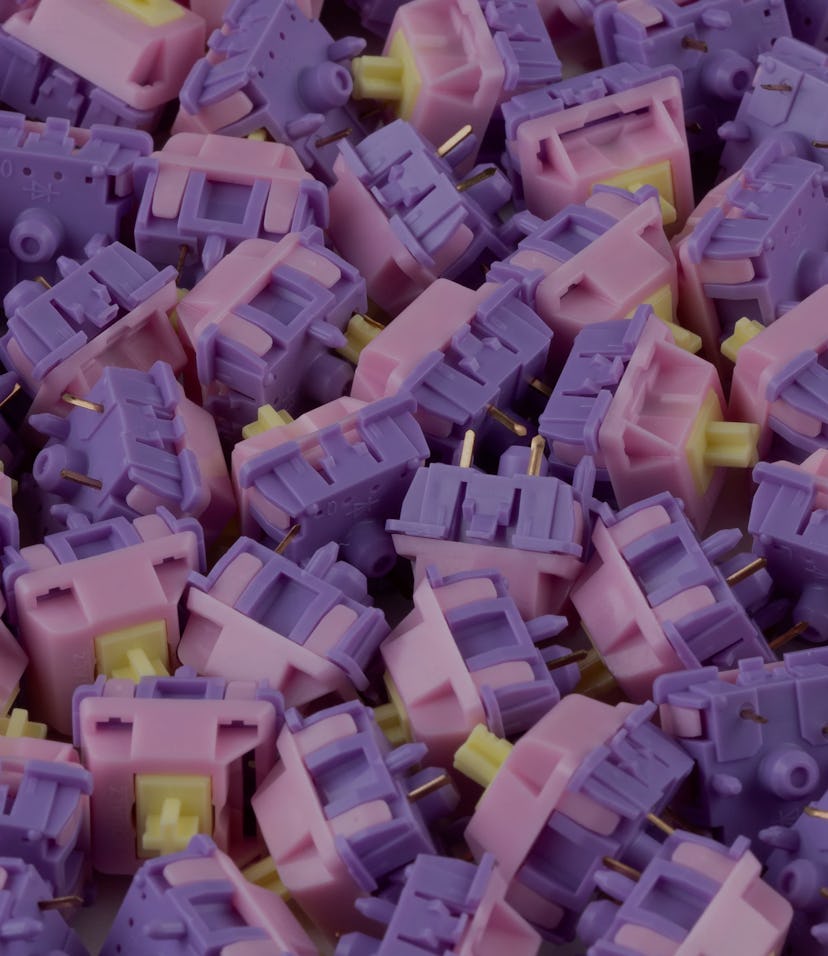 A big pile of Banana Split keyboard switches