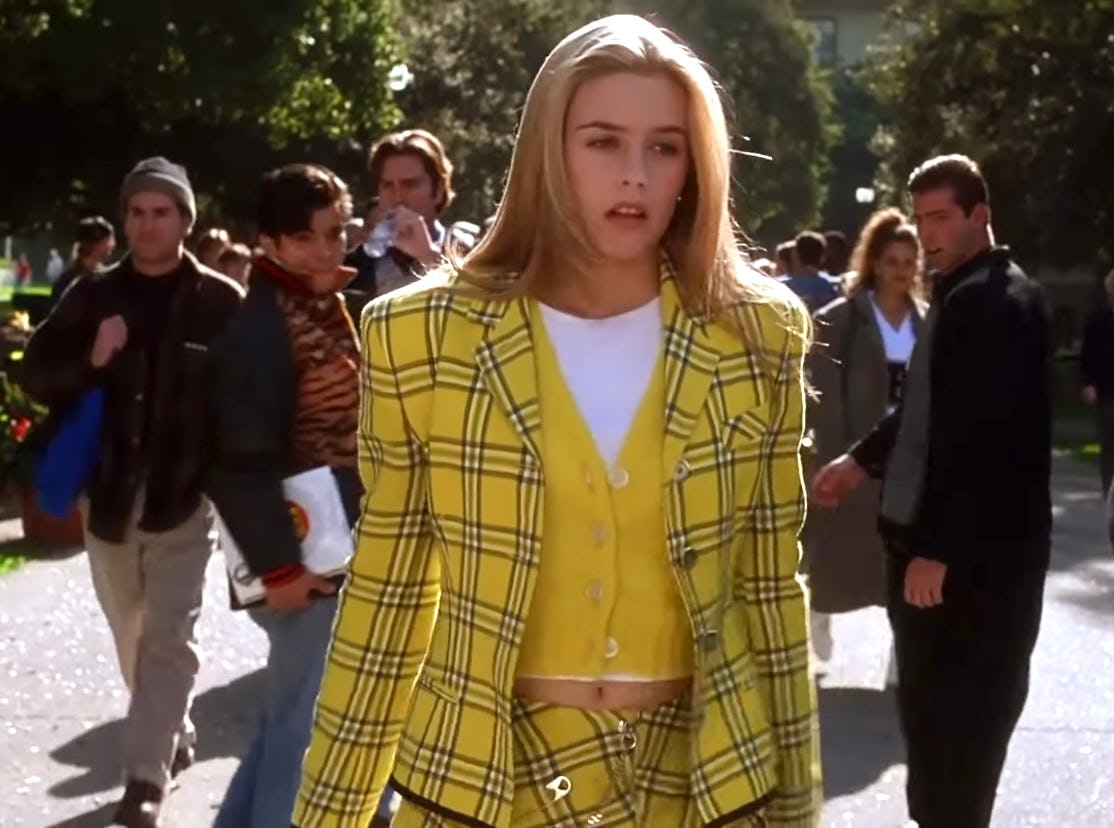 Clueless yellow blazer store