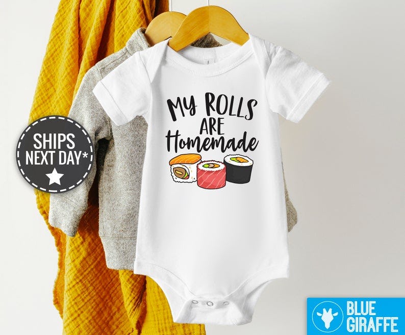Sushi baby onesie top