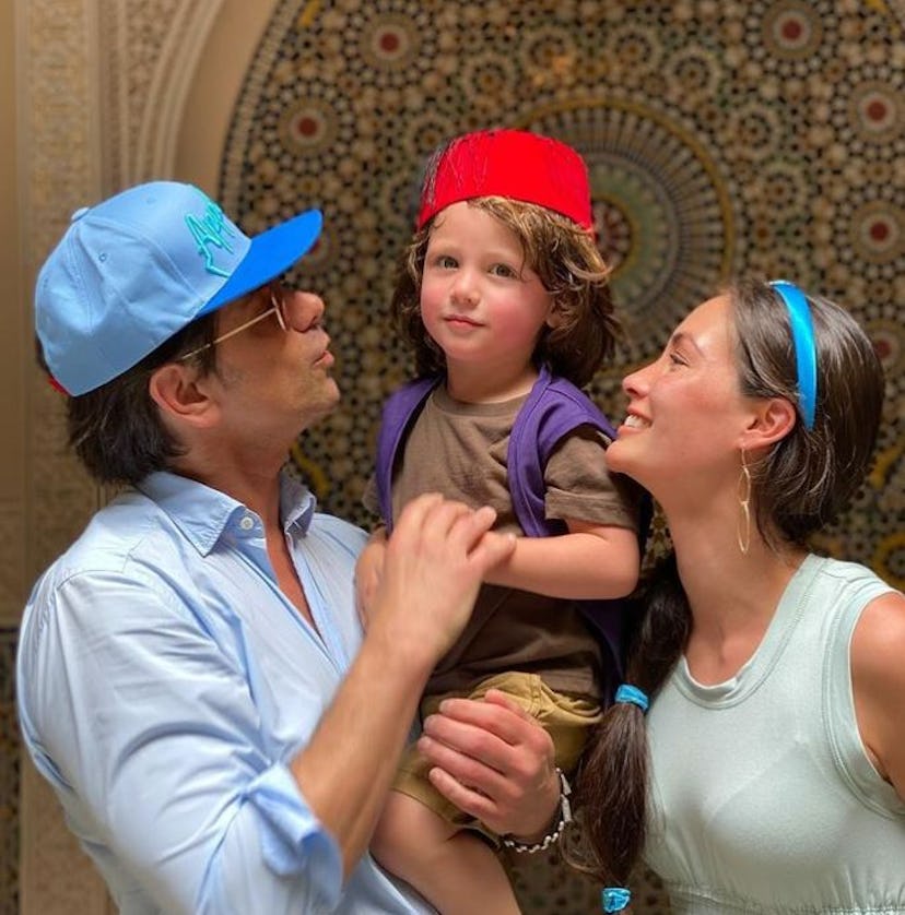 John Stamos, his wife, Caitlin McHugh, and their son Billy at Walt Disney World on April 24. 