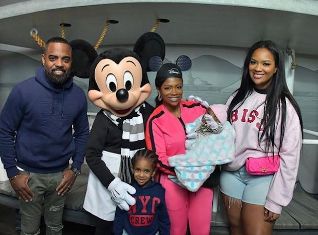 Kandi Burruss, Todd Tucker, Riley Burruss, Ace and Blaze Tucker at Disneyland on 