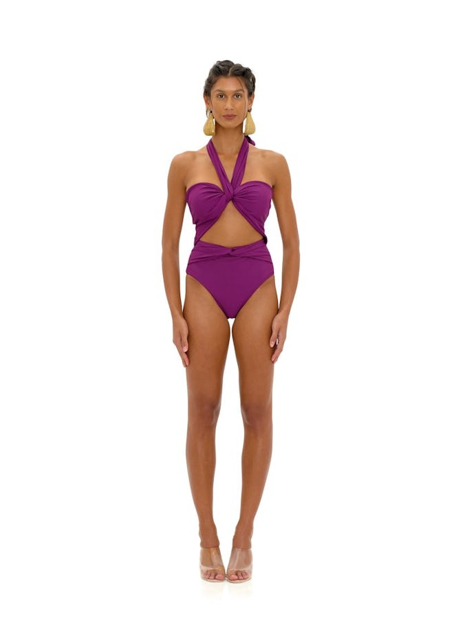 Amina Purple One Piece Swimsuit