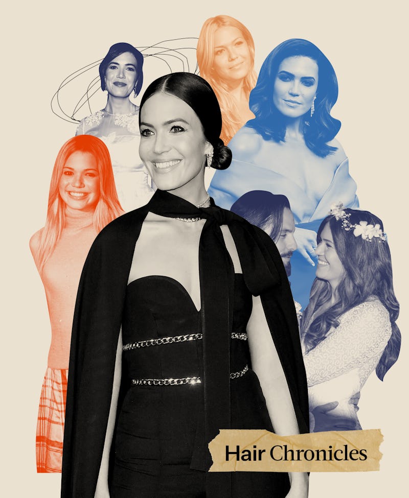 Mandy Moore tells Bustle about her most memorable hairstyles throughout the years, from the ones she'd wear again to those she completely regrets.