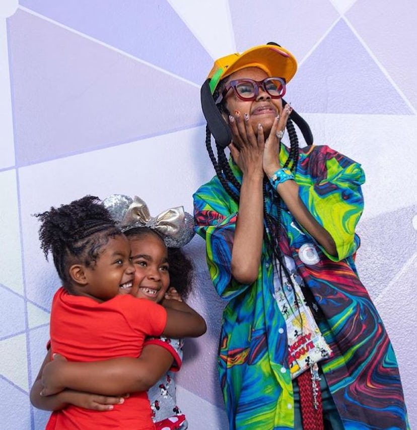 Teyana Taylor, her daughter, Iman Tayla and her daughter's friend at Magic Kingdom on May 11.