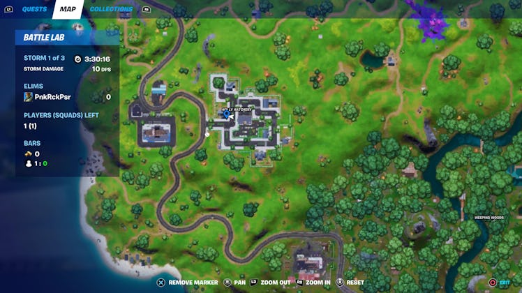 fortnite welcome gift location 4 map