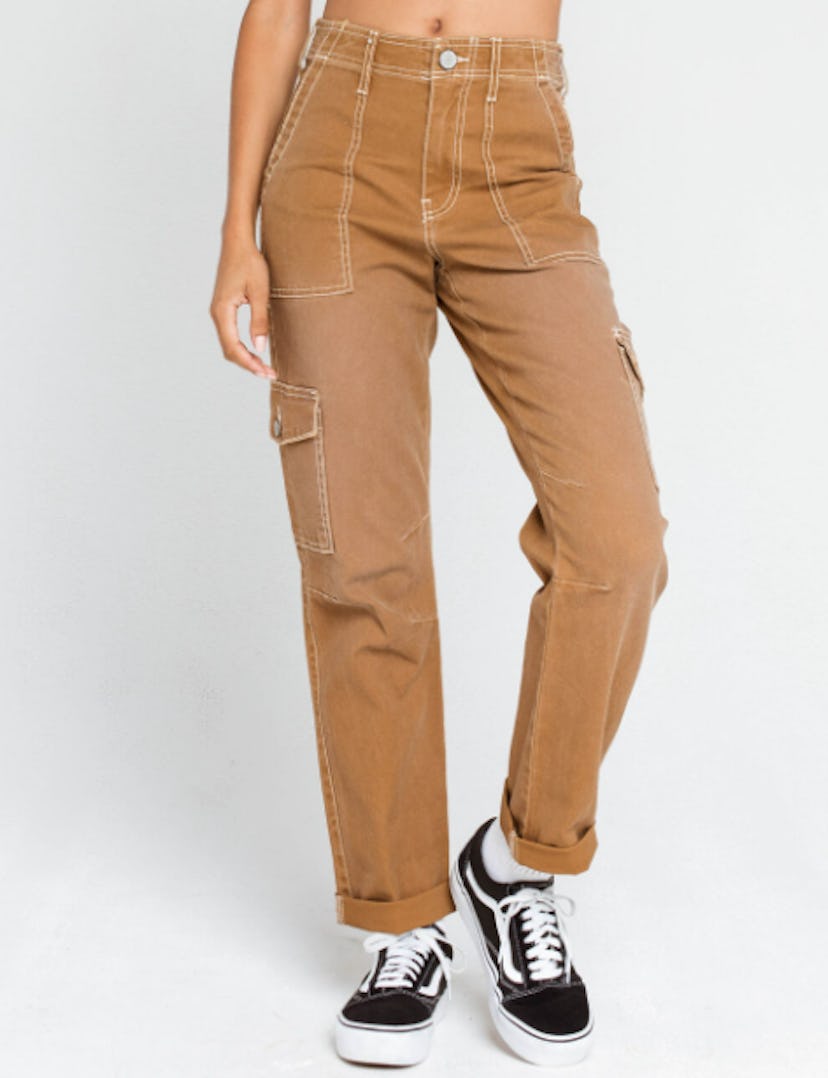 Roll Cuff Womens Cargo Pants