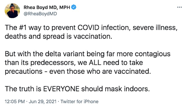 masking, Covid-19 tweet