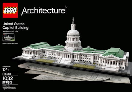 Image of the front of the box of LEGO Architecture set for the U.S. Capitol building.