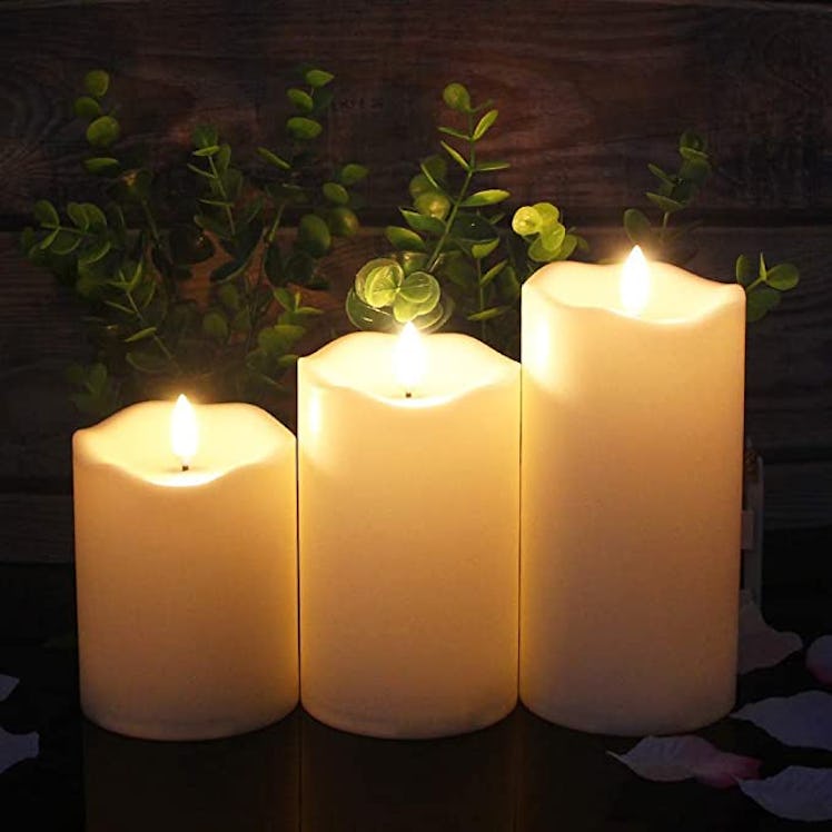 ANGELLOONG Flickering Flameless Candles (3-Pack)