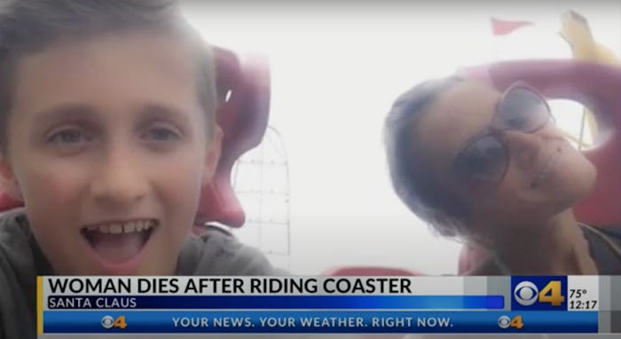 An Ohio woman and mother died from internal bleeding after riding an rollercoaster at an Indiana the...