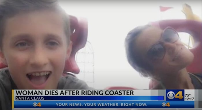 An Ohio woman and mother died from internal bleeding after riding an rollercoaster at an Indiana the...