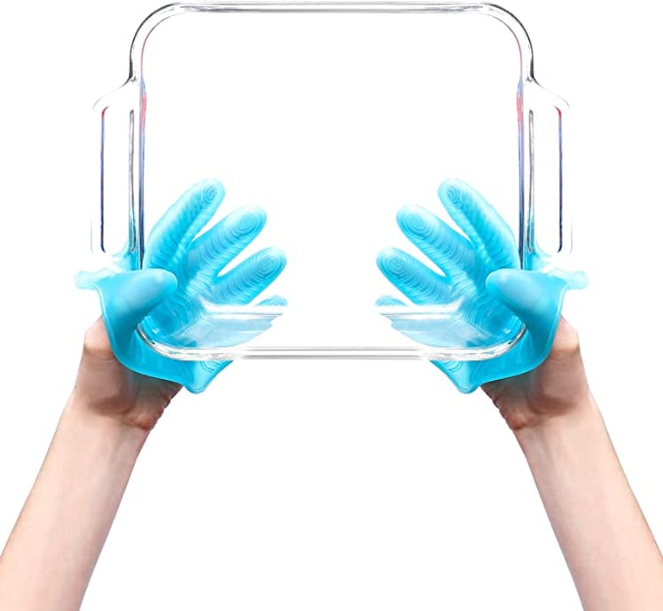 KMN Home 5-Finger Silicone Oven Mitt Gloves