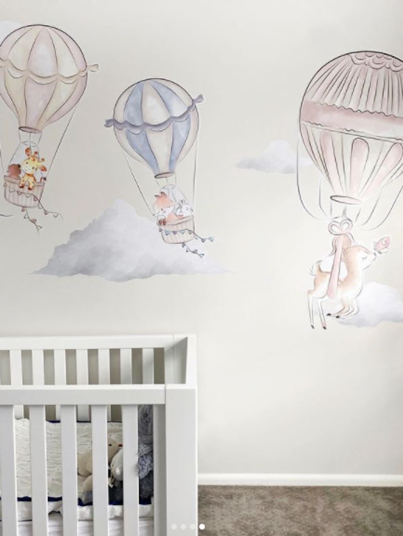 A hot air balloon themed nursery