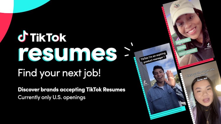 You can now make a TikTok resume. 