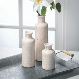 Sullivans Modern Farmhouse Ceramic Vases (Set of 3)