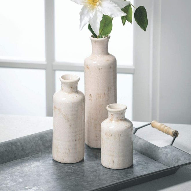 Sullivans Modern Farmhouse Ceramic Vases (Set of 3)