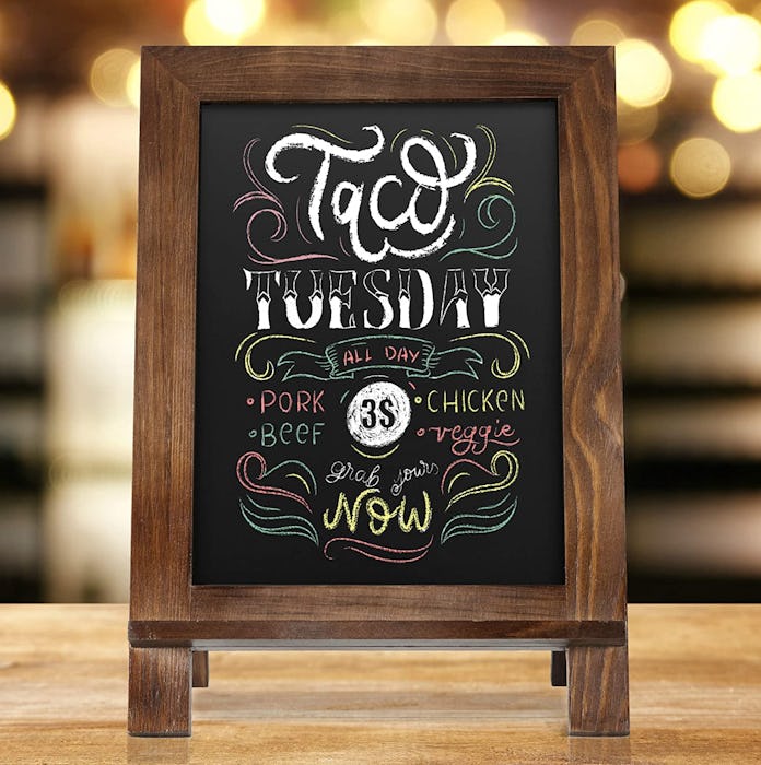 ChalkPro Wooden Framed Standing Chalkboard Sign