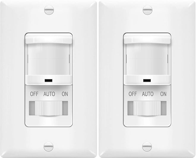 TOPGREENER In-Wall PIR Motion Sensor Light Switch (2-Pack)
