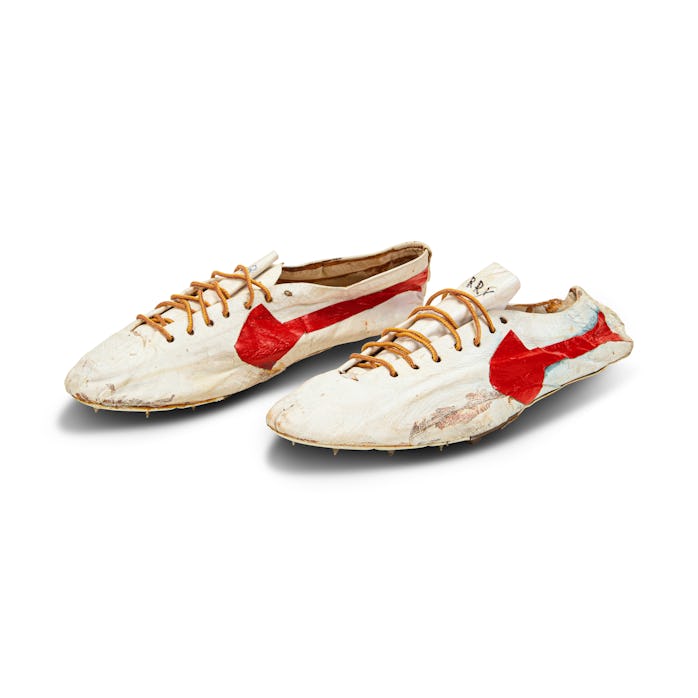 “Prototype Logo” track spikes handmade by Nike co-founder Bill Bowerman for Canadian Track and Field...
